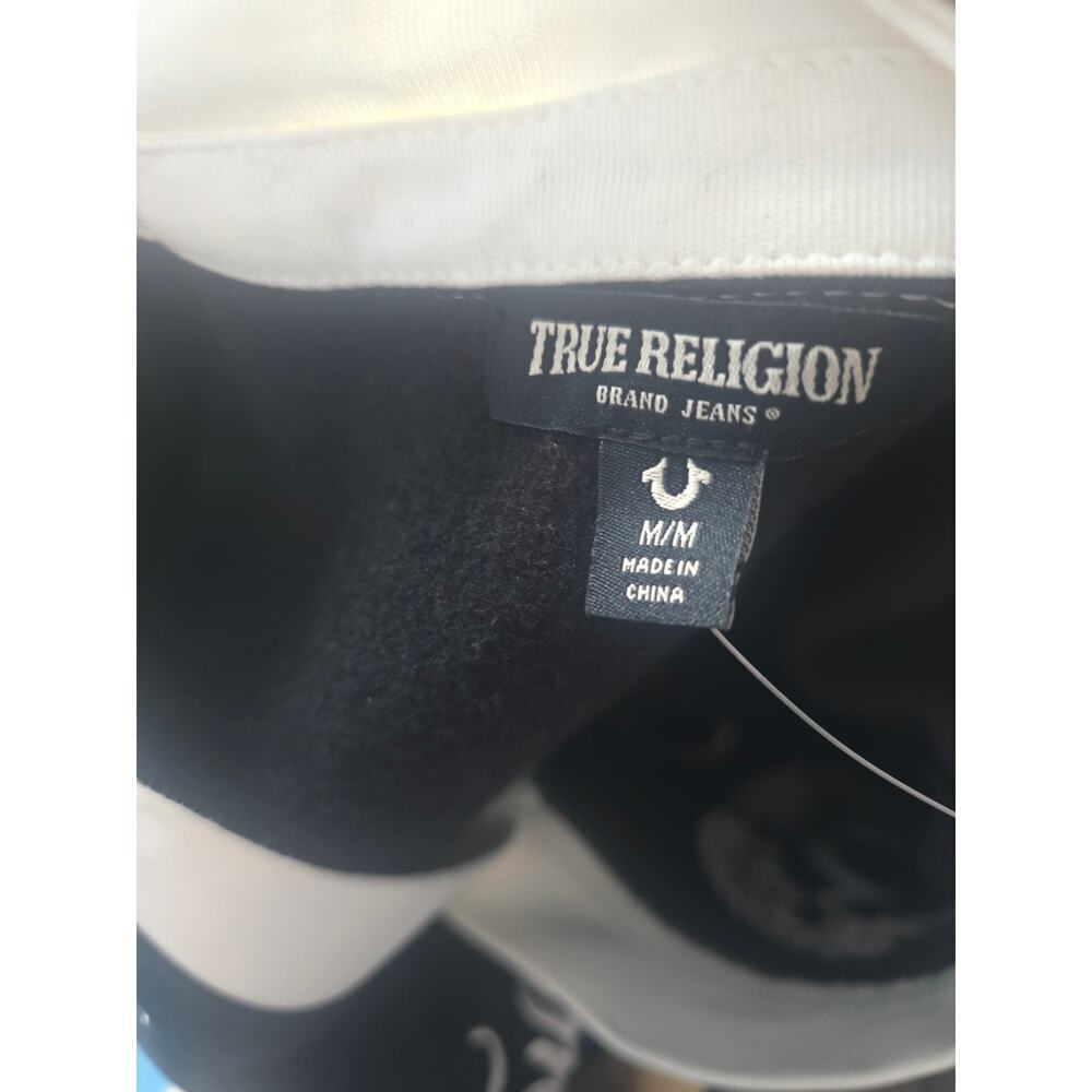 True Religion Embroidered Shrunken Polo Pullover, Black, Retail 134 USD - Picture 9 of 13